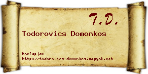Todorovics Domonkos névjegykártya